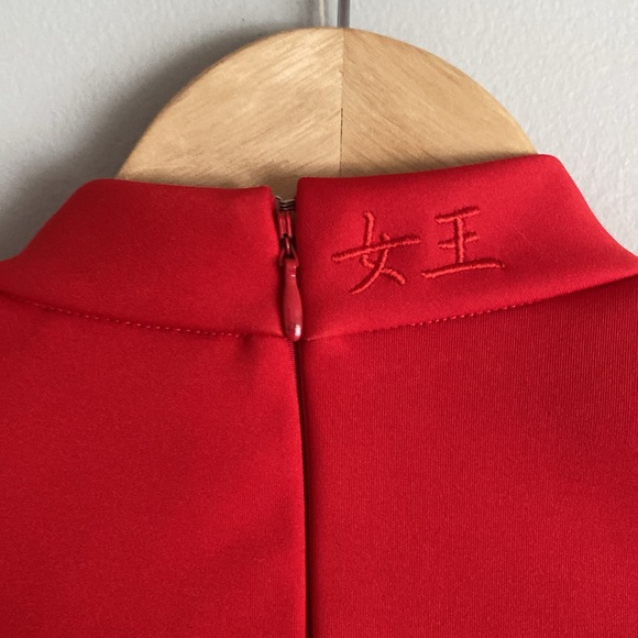 Niki Minaj x  For H&M fitted long sleeve dress red orange size xs form fitting - Picture 6 of 14